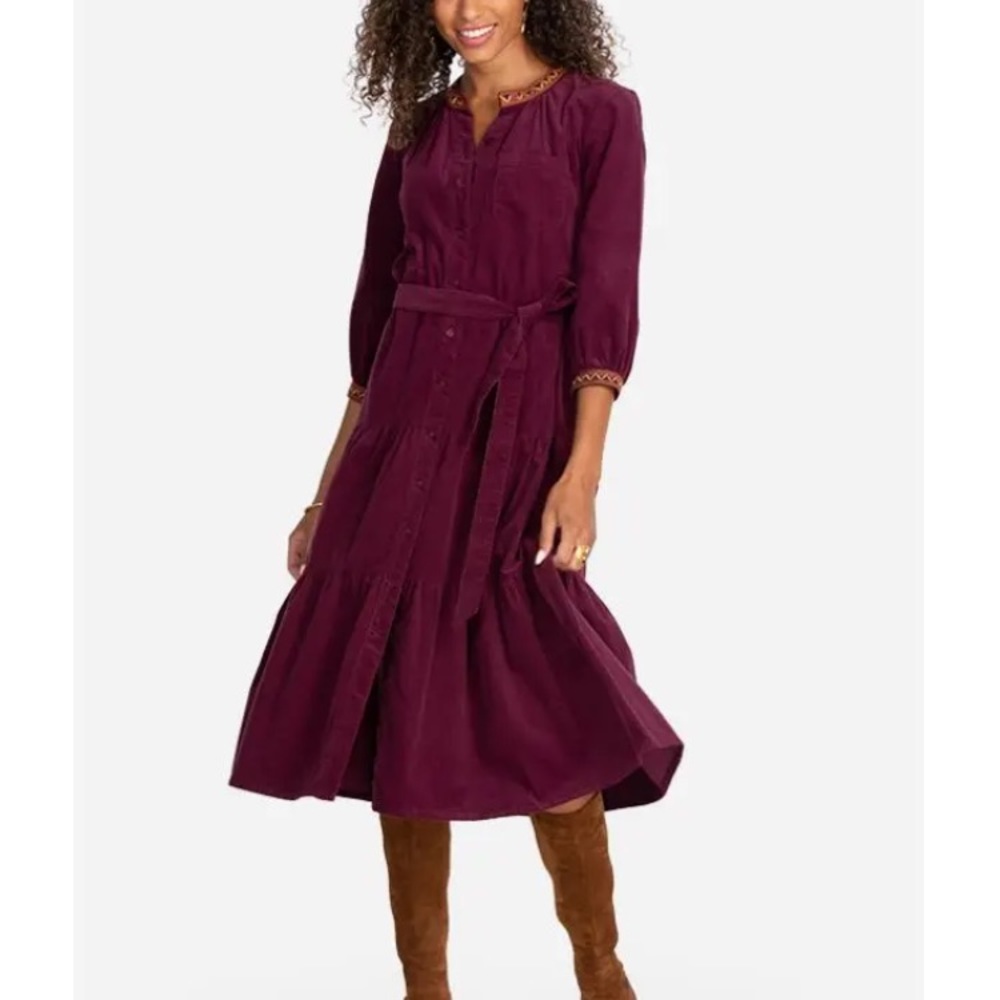 MWT Johnny Was kappa midi dress cotton L